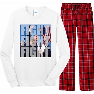 Fight Fight Fight Donald Trump 2024 Usa Election Long Sleeve Pajama Set