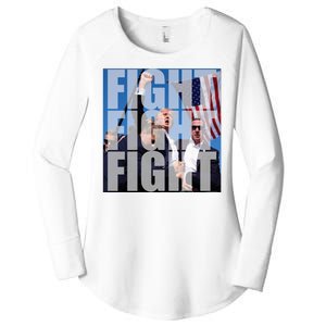 Fight Fight Fight Donald Trump 2024 Usa Election Women's Perfect Tri Tunic Long Sleeve Shirt