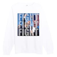 Fight Fight Fight Donald Trump 2024 Usa Election Premium Crewneck Sweatshirt