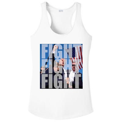 Fight Fight Fight Donald Trump 2024 Usa Election Ladies PosiCharge Competitor Racerback Tank