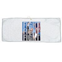 Fight Fight Fight Donald Trump 2024 Usa Election Large Microfiber Waffle Golf Towel