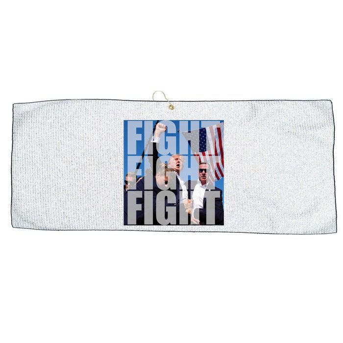 Fight Fight Fight Donald Trump 2024 Usa Election Large Microfiber Waffle Golf Towel