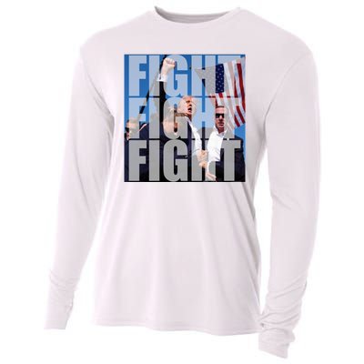 Fight Fight Fight Donald Trump 2024 Usa Election Cooling Performance Long Sleeve Crew