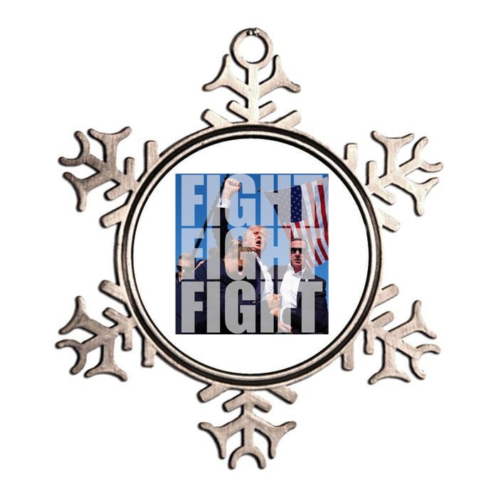 Fight Fight Fight Donald Trump 2024 Usa Election Metallic Star Ornament