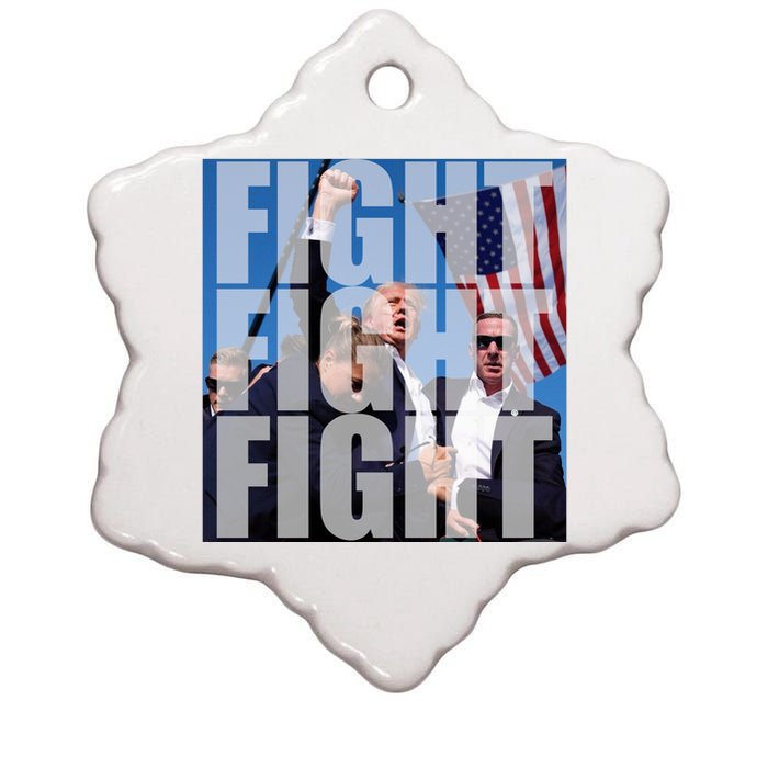 Fight Fight Fight Donald Trump 2024 Usa Election Ceramic Star Ornament