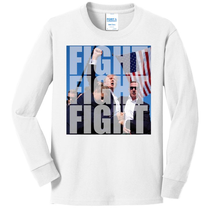 Fight Fight Fight Donald Trump 2024 Usa Election Kids Long Sleeve Shirt