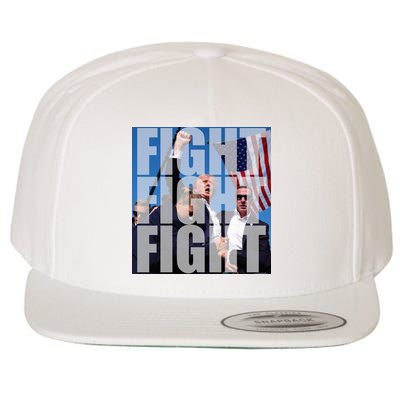 Fight Fight Fight Donald Trump 2024 Usa Election Wool Snapback Cap