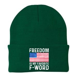 Freedom Favorite F Word America Libertarian Conservative USA Knit Cap Winter Beanie