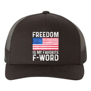 Freedom Favorite F Word America Libertarian Conservative USA Yupoong Adult 5-Panel Trucker Hat