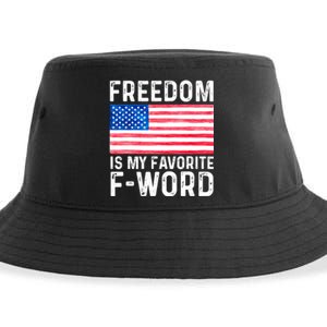 Freedom Favorite F Word America Libertarian Conservative USA Sustainable Bucket Hat