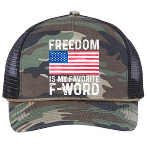 Freedom Favorite F Word America Libertarian Conservative USA Retro Rope Trucker Hat Cap