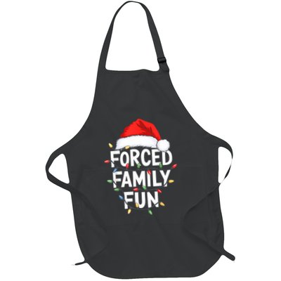 Forced Family Fun Christmas Pajamas Full-Length Apron With Pockets