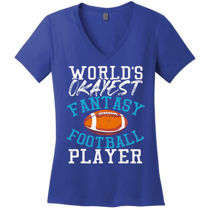 Football Funny Football Tee Fantasy Football Women's V-Neck T-Shirt