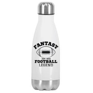 Funny Fantasy Football, Fantasy Football Guru, Drink And Draft Kickers Stainless Steel Insulated Water Bottle