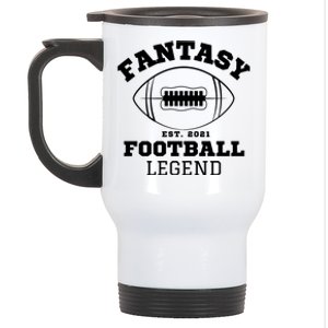 Funny Fantasy Football, Fantasy Football Guru, Drink And Draft Kickers Stainless Steel Travel Mug