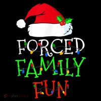 Forced Family Fun Sarcastic Christmas Pajama Family Funny Flatbill Hat