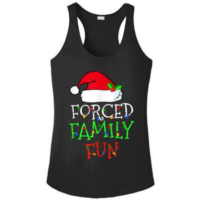 Forced Family Fun Sarcastic Christmas Pajama Family Funny Ladies PosiCharge Competitor Racerback Tank