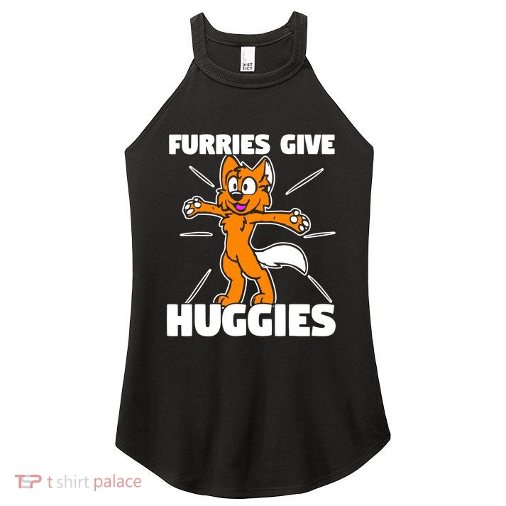 Furry Fandom Furries Give Hugs Women's Perfect Tri Rocker Tank