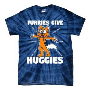 Furry Fandom Furries Give Hugs Tie-Dye T-Shirt