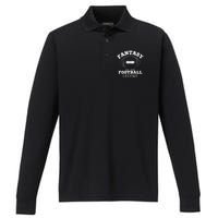 Funny Fantasy Football, Drink And Draft Kickers, Fantasy Football Guru Performance Long Sleeve Polo