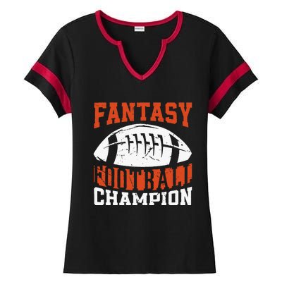 Funny Fantasy Football Player Fantasy Football Champion Ladies Halftime Notch Neck Tee