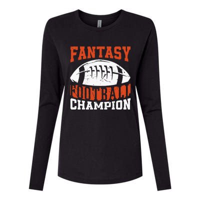 Funny Fantasy Football Player Fantasy Football Champion Womens Cotton Relaxed Long Sleeve T-Shirt