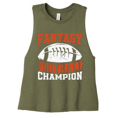 Funny Fantasy Football Player Fantasy Football Champion Women's Racerback Cropped Tank