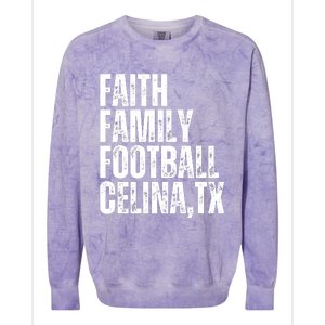 Faith Family Football Celina Texas Bobcats Colorblast Crewneck Sweatshirt