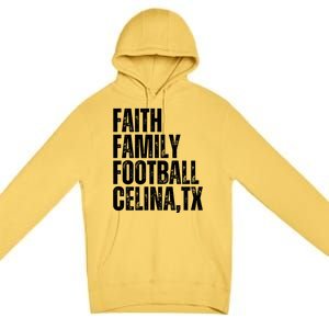 Faith Family Football Celina Texas Bobcats Premium Pullover Hoodie