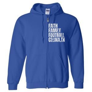 Faith Family Football Celina Texas Bobcats Full Zip Hoodie