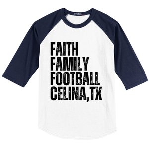 Faith Family Football Celina Texas Bobcats Baseball Sleeve Shirt