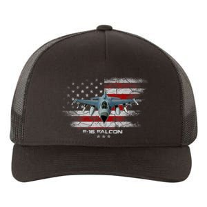 F16 Fighting Falcon Military Jet Aircraft Pilot Veteran Yupoong Adult 5-Panel Trucker Hat