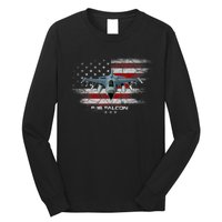 F16 Fighting Falcon Military Jet Aircraft Pilot Veteran Long Sleeve Shirt