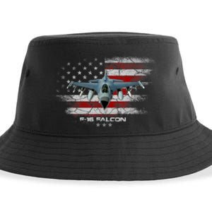 F16 Fighting Falcon Military Jet Aircraft Pilot Veteran Sustainable Bucket Hat