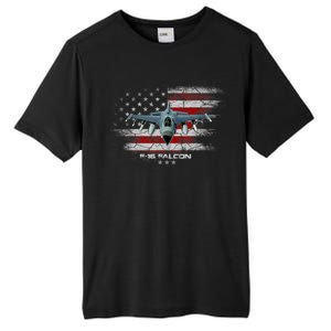 F16 Fighting Falcon Military Jet Aircraft Pilot Veteran Tall Fusion ChromaSoft Performance T-Shirt