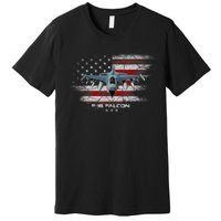 F16 Fighting Falcon Military Jet Aircraft Pilot Veteran Premium T-Shirt