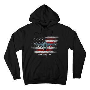 F16 Fighting Falcon Military Jet Aircraft Pilot Veteran Tall Hoodie