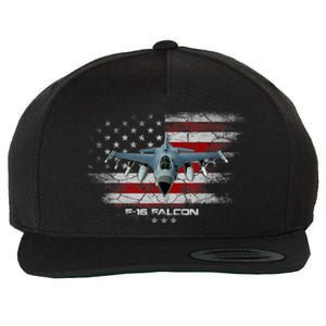 F16 Fighting Falcon Military Jet Aircraft Pilot Veteran Wool Snapback Cap