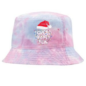 Forced Family Fun Sarcastic Christmas Funny Tie-Dyed Bucket Hat