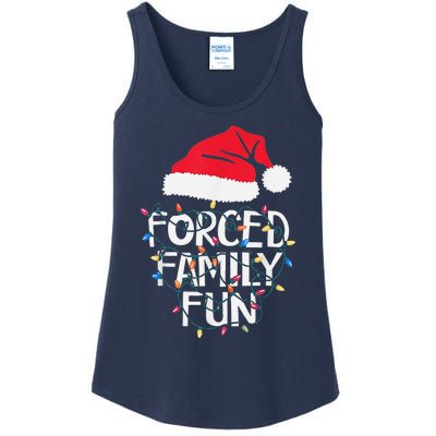 Forced Family Fun Sarcastic Christmas Funny Ladies Essential Tank