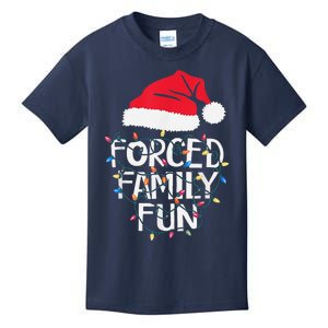 Forced Family Fun Sarcastic Christmas Funny Kids T-Shirt