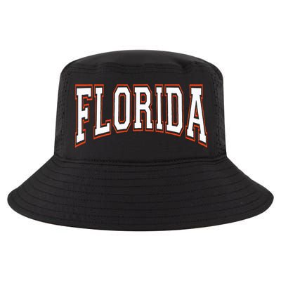 funny Florida FL United States Font  Cool Comfort Performance Bucket Hat