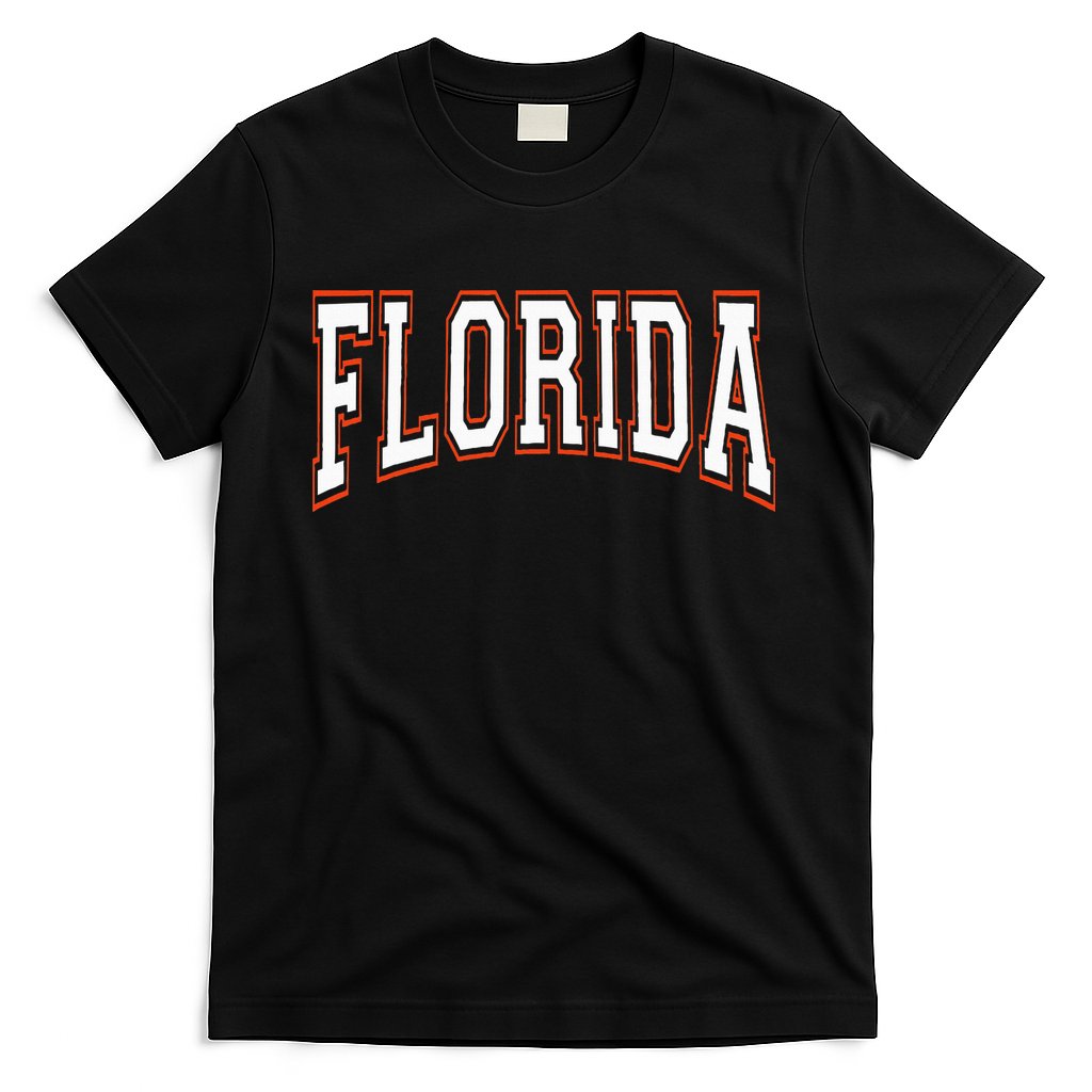 funny Florida FL United States Font  T-Shirt