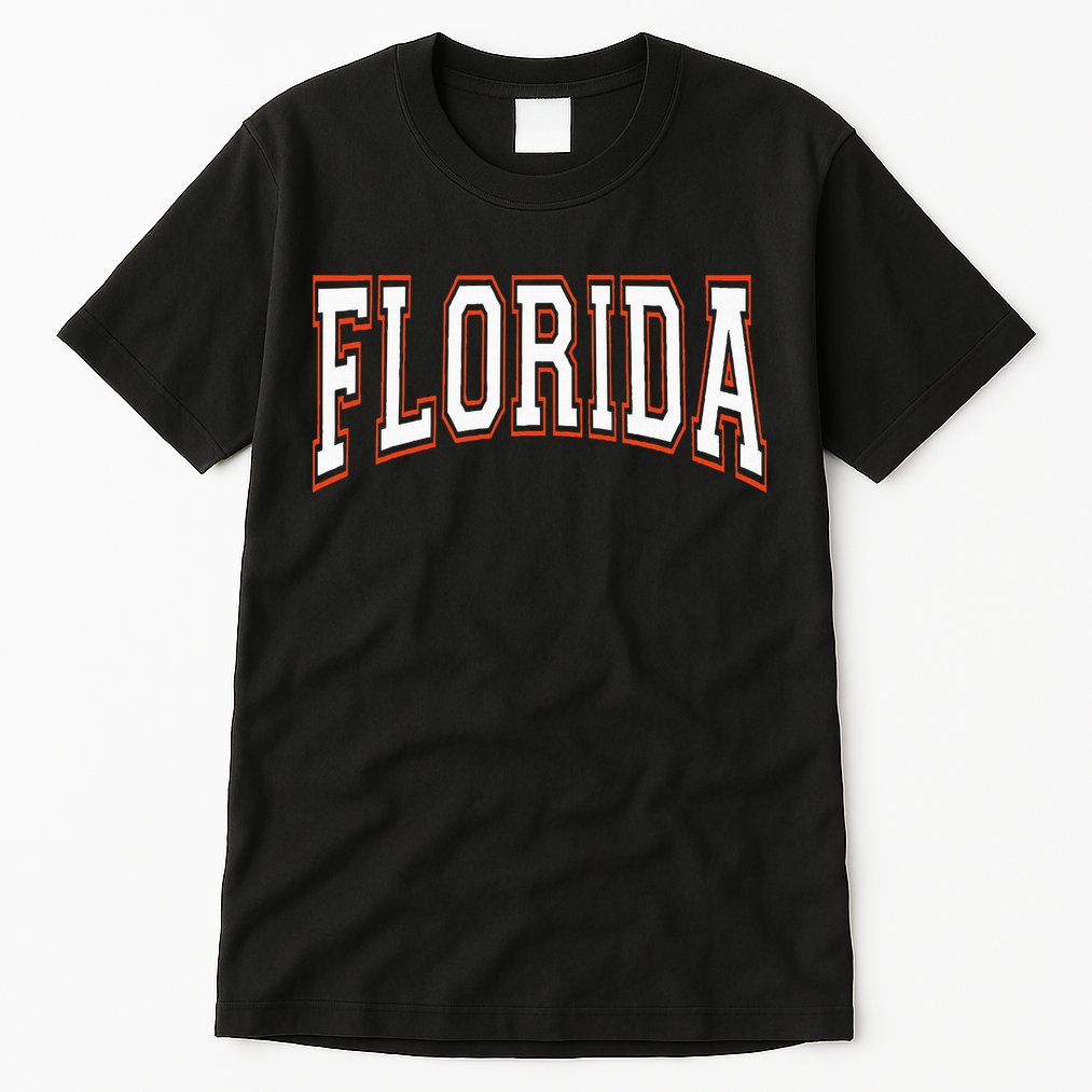 funny Florida FL United States Font  Tall T-Shirt