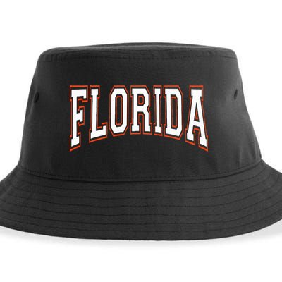 funny Florida FL United States Font  Sustainable Bucket Hat