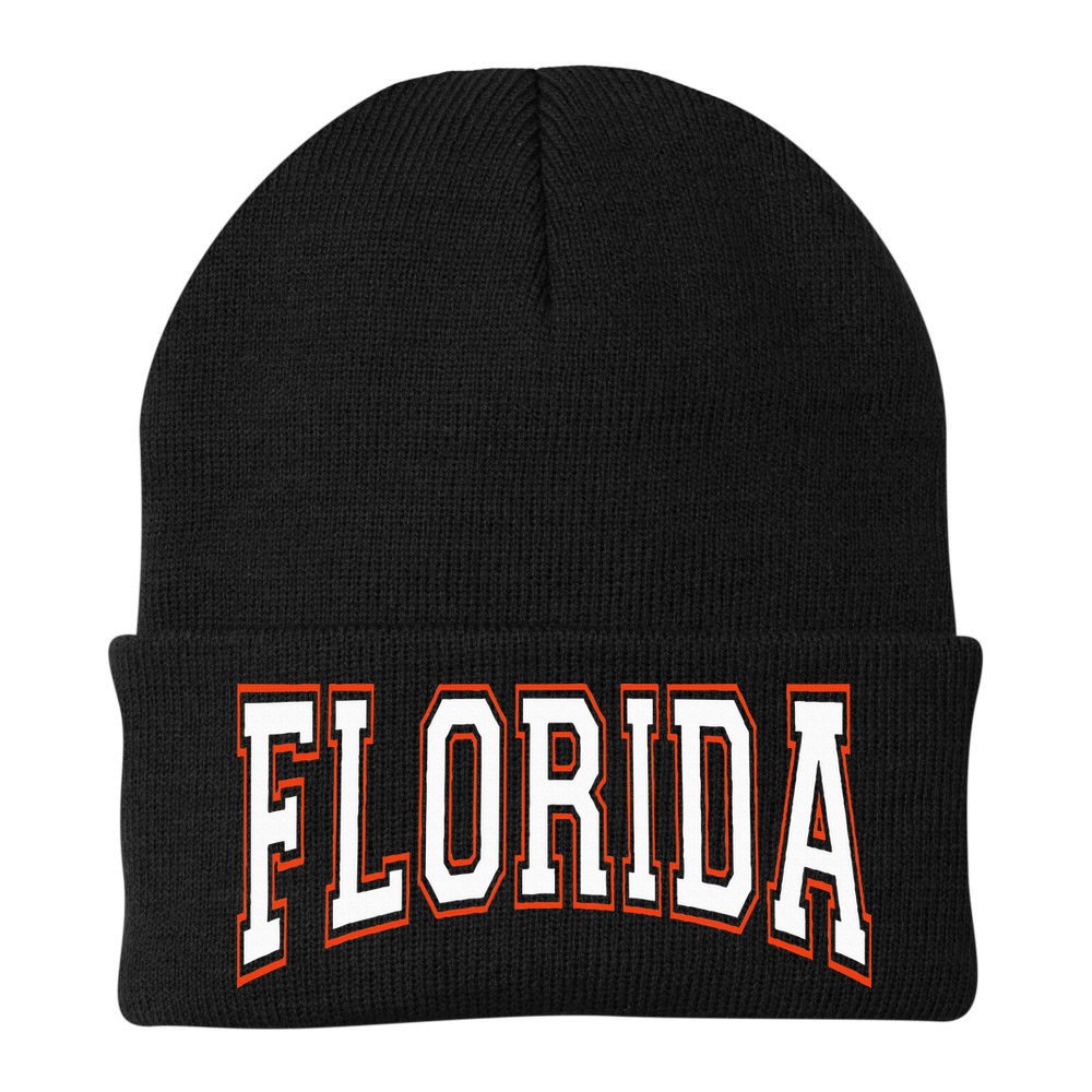 funny Florida FL United States Font  Beanie