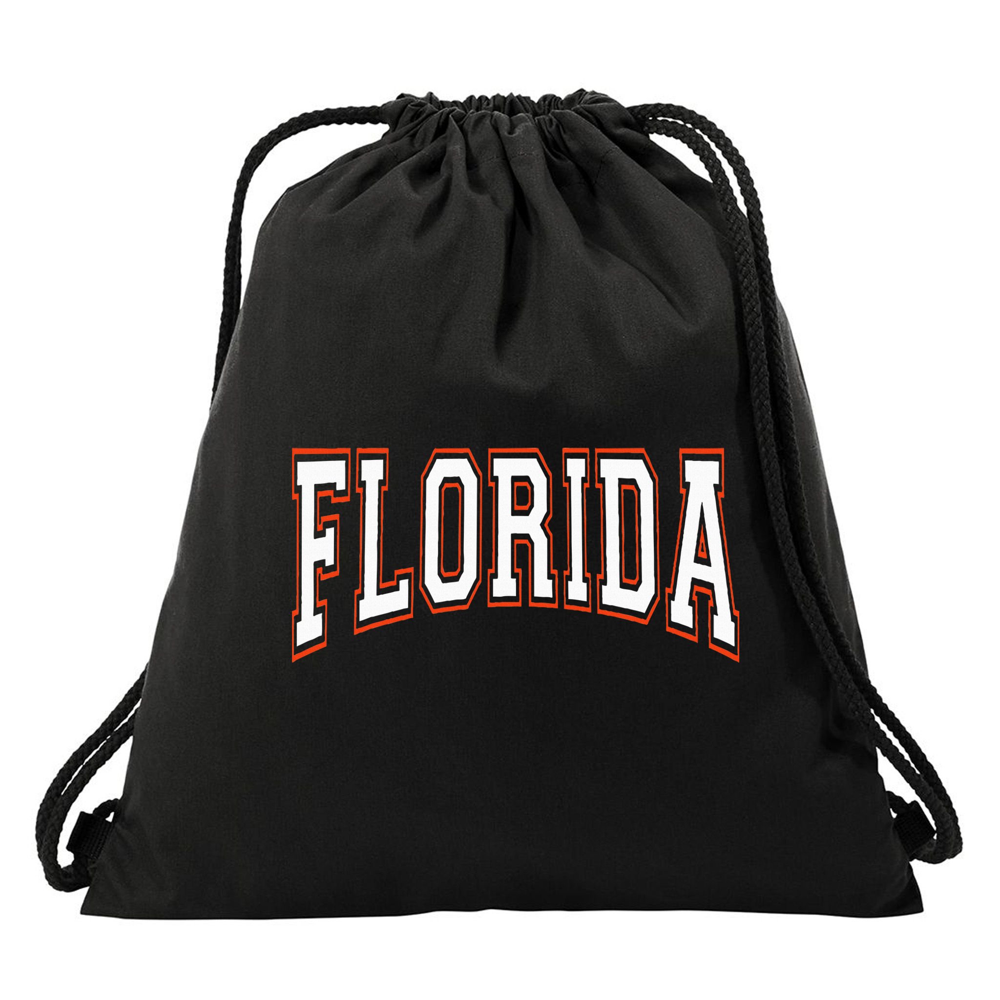 funny Florida FL United States Font  Drawstring Bag