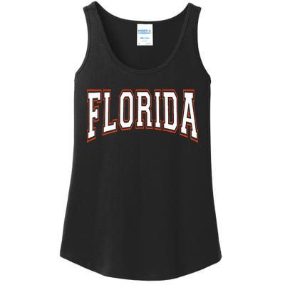 funny Florida FL United States Font  Ladies Essential Tank