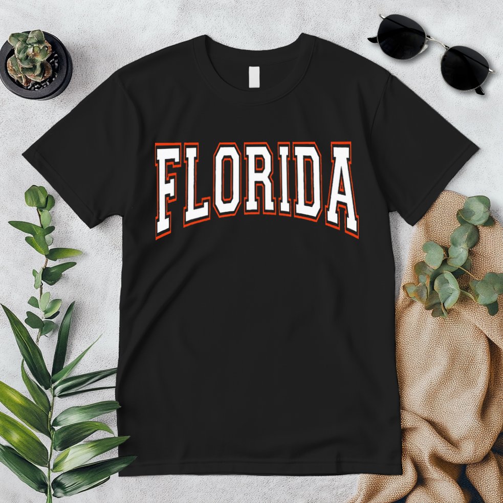 funny Florida FL United States Font  Premium T-Shirt