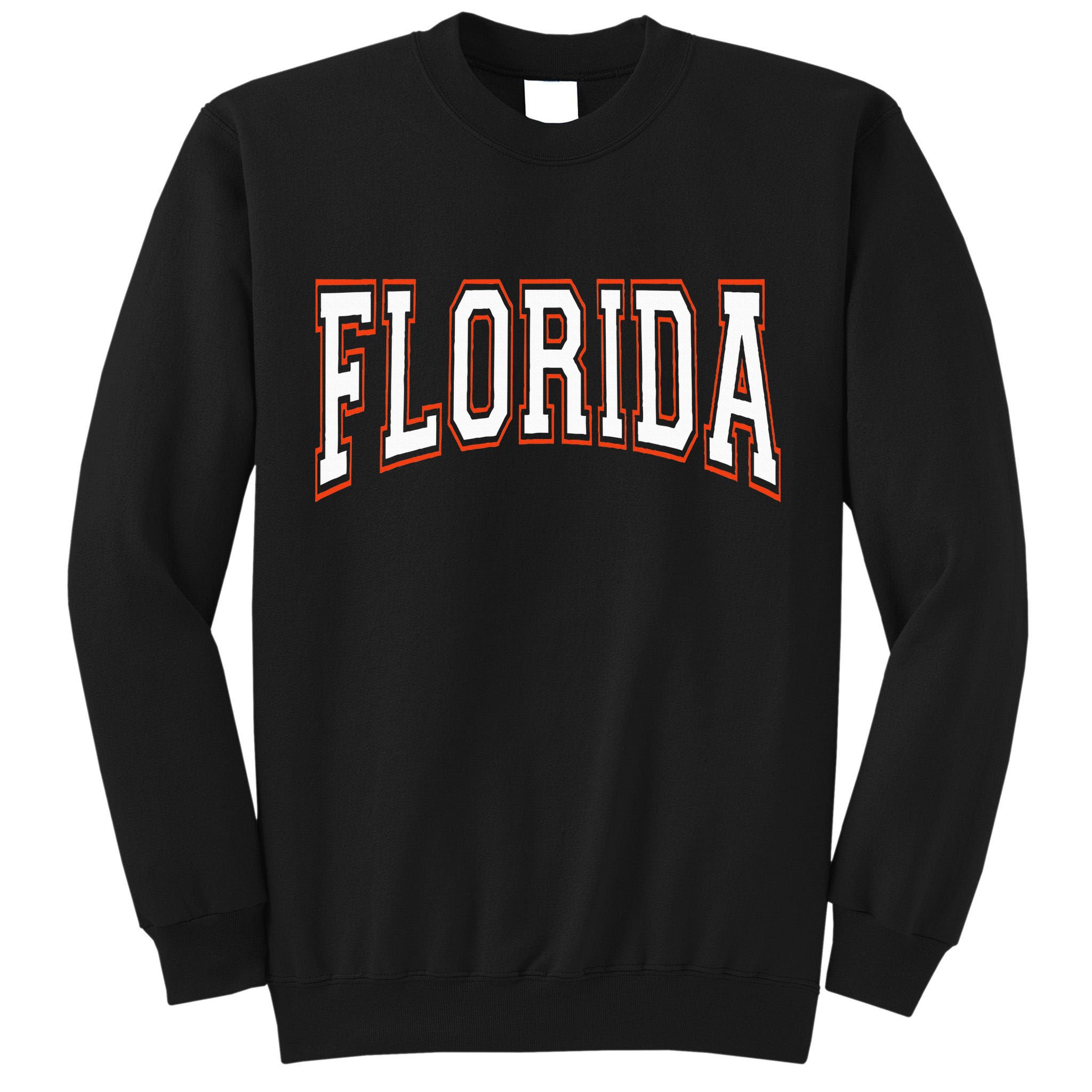 funny Florida FL United States Font  Tall Sweatshirt